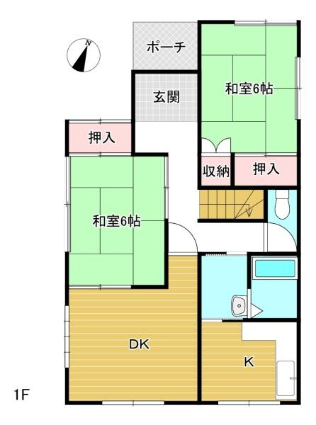 富里市七栄の中古一戸建の間取り