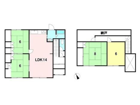 上川郡上川町花園町の中古一戸建の間取り