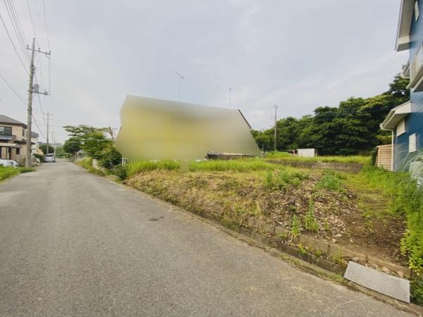 富里市十倉の売地の前面道路含む現地写真