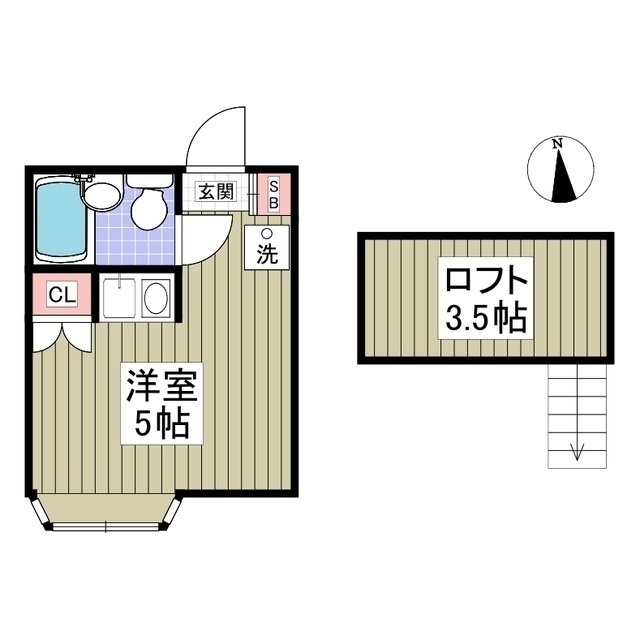ブルーメ一ツ家55の間取り