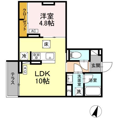 セレスティア中央Ⅱの間取り