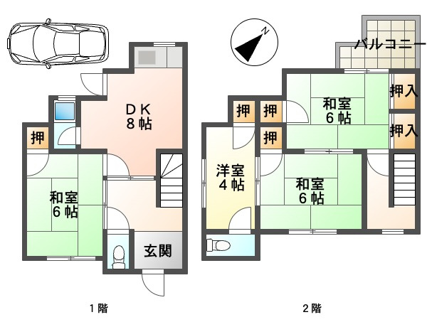 西舞子８丁目貸家の間取り
