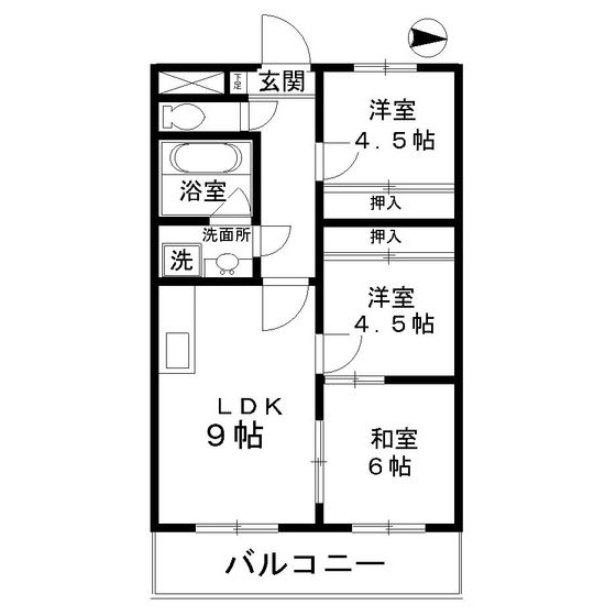 エレガンス綾瀬４の間取り