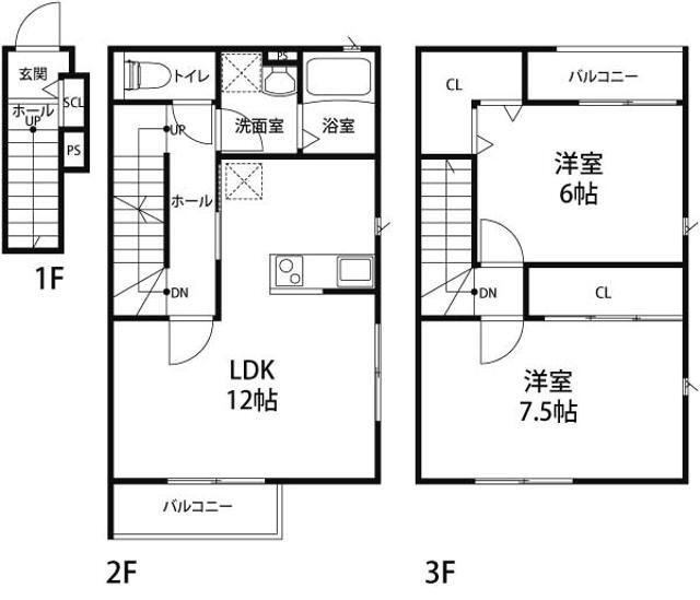 ましぇりⅠ・Ⅱの間取り