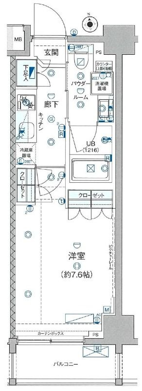 ＧＥＮＯＶＩＡ板橋　ｗｅｓｔ　ｇｒｅｅｎ　ｖｅｉｌの間取り|間取りです。