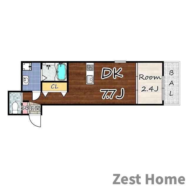 GAZELLE NOAH尼崎尾浜Ⅰの間取り