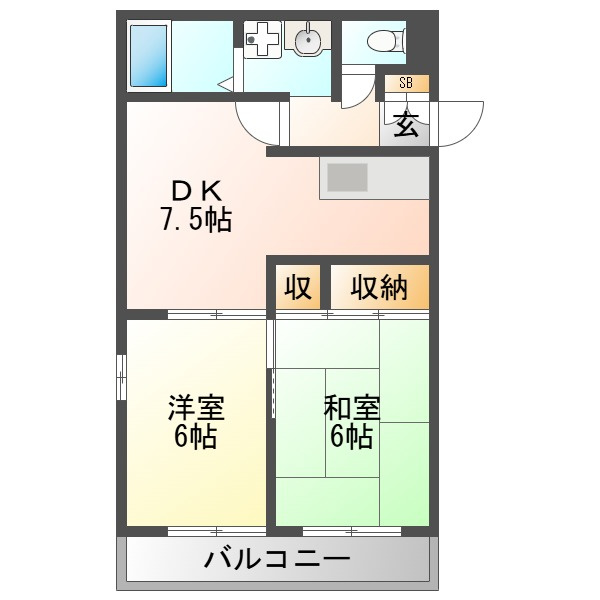 パークサイド二葉の間取り