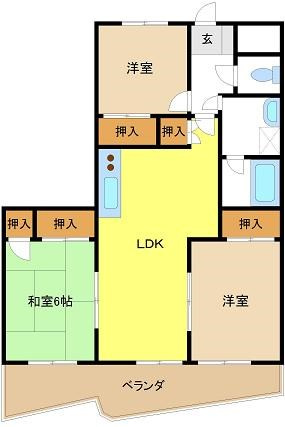 サンヒルズ松和花壇の間取り