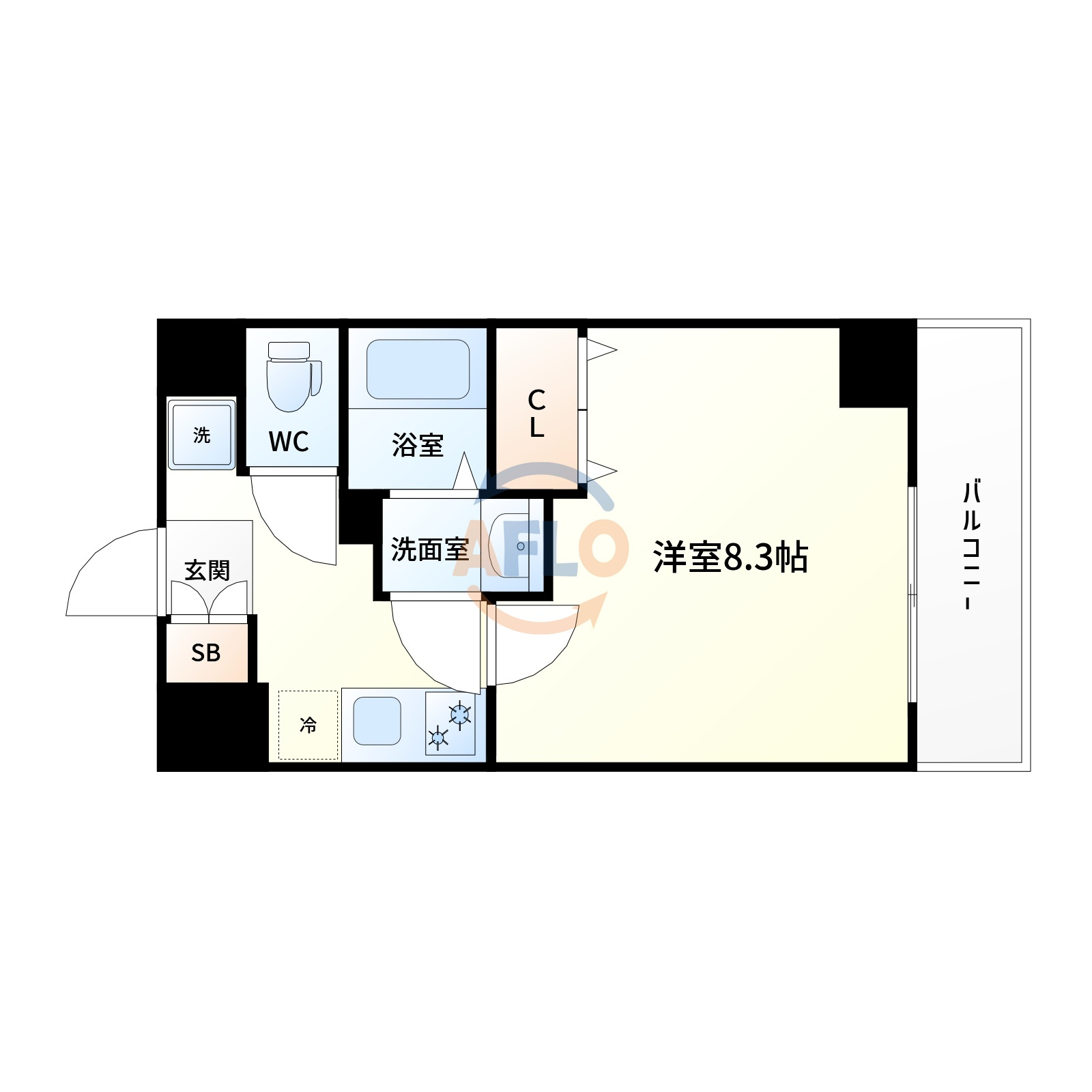 MELDIA CREST TAPP 新大阪 WESTの間取り|間取り