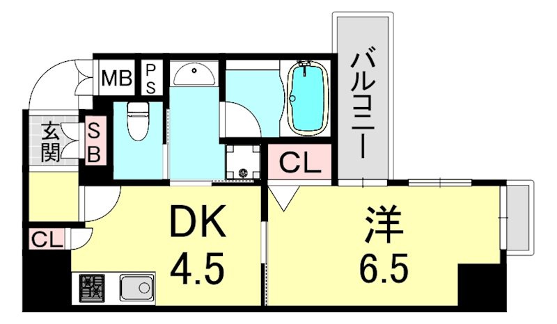 プレサンスNEO心斎橋の間取り