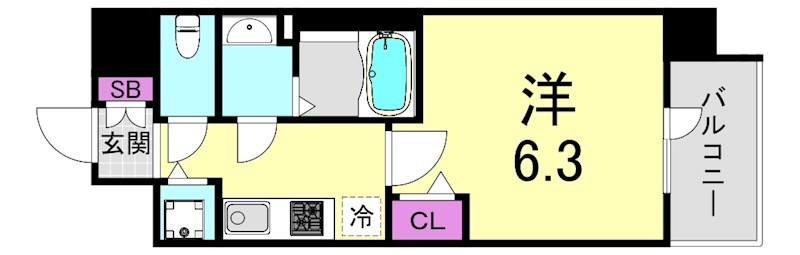 プレサンス難波セレクトの間取り