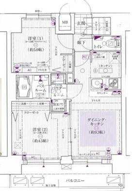 エステムプラザ難波WESTⅡプレディアの間取り