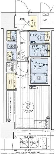 エステムコートディアシティWESTの間取り