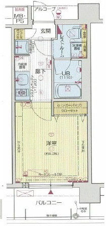 レオンコンフォート難波の間取り