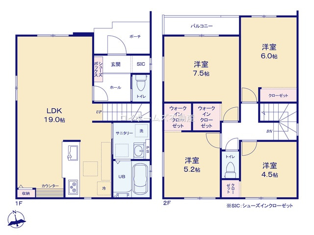 【間取り】 | 岡崎市鴨田町字広元119-1『仲介料無料』新築戸建て | 4号棟