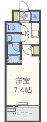 エグゼ難波南Ⅴの間取り