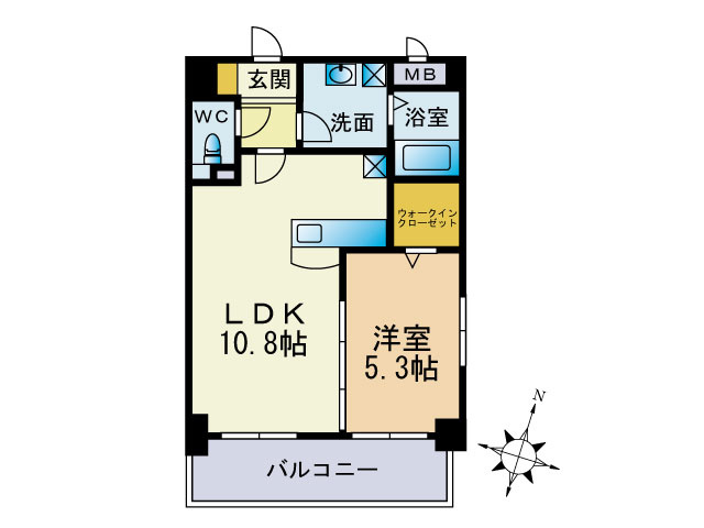 クレセント美野島の間取り