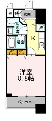 カスタリア堺筋本町の間取り