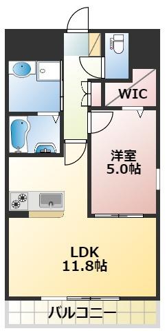 熊本市南区御幸笛田２丁目の賃貸マンションの間取り