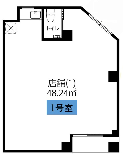 船橋市本郷町の店舗事務所の間取り
