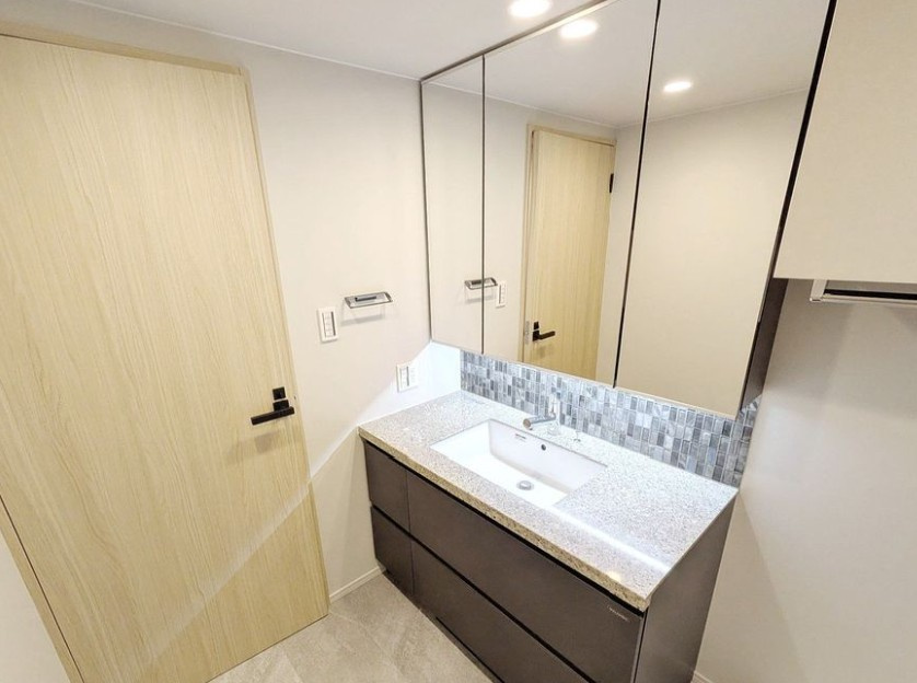 新宿区大京町の賃貸マンションの洗面所