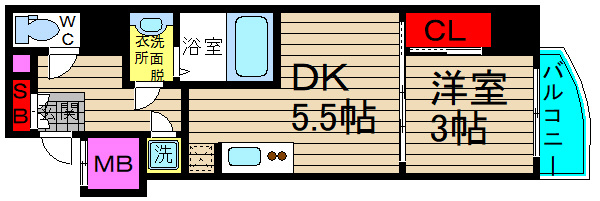 セレニテ本町ルフレの間取り