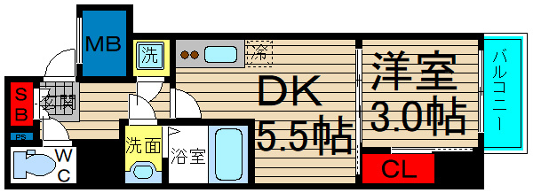 セレニテ本町ルフレの間取り