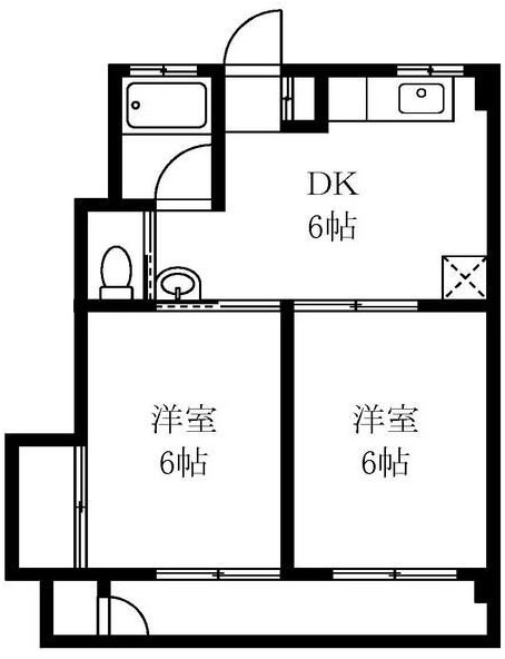 第２横溝コーポの間取り|間取りです。