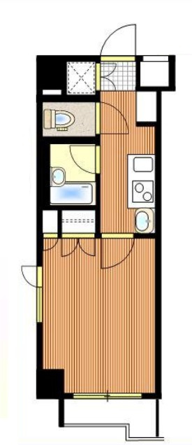 ルーブル羽田萩中の間取り|間取り　角部屋1Kバストイレ別独立洗面台付！　