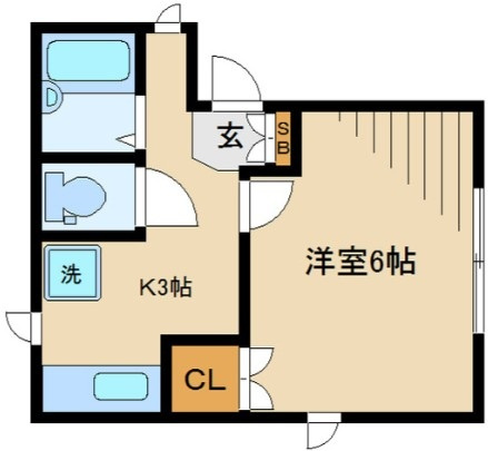 フラット城山の間取り|間取りです。