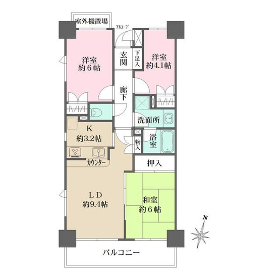 【間取り】 | 藤和シティホームズ三鷹禅林寺通り