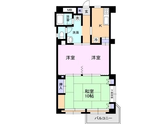 上板橋サンライトマンションAL棟の間取り|間取りです。