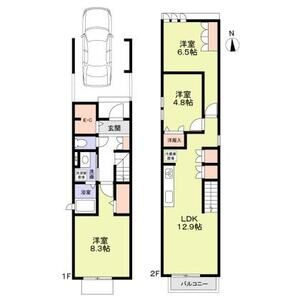 紅梅町戸建　堀川小学校区の間取り