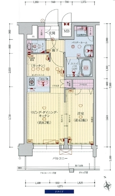 プレサンス難波インフィニティの間取り