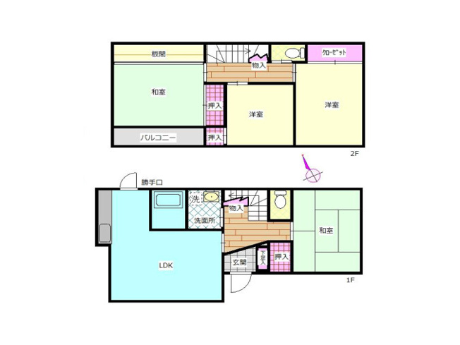 【間取り】 | ひばりが丘中古戸建 | 4つの居室とゆとりあるLDKを備えた4LDKの中古戸建。子育て世帯にうれしい、個室と団らんの場がそろう間取りです。重厚感のある外観と洗練された内装で、品格ある暮らしを叶えます。ぜひ現地でご覧ください。