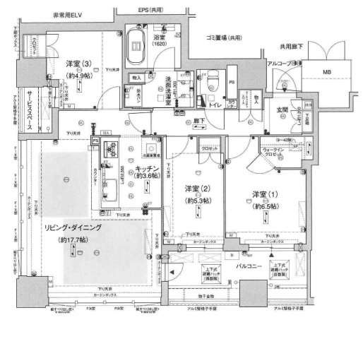 ジオタワー天六の間取り