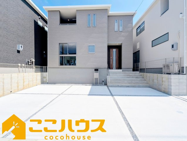 金武町金武　リーブルガーデン　新築戸建て　全3棟　2号棟の駐車場|駐車並列3台