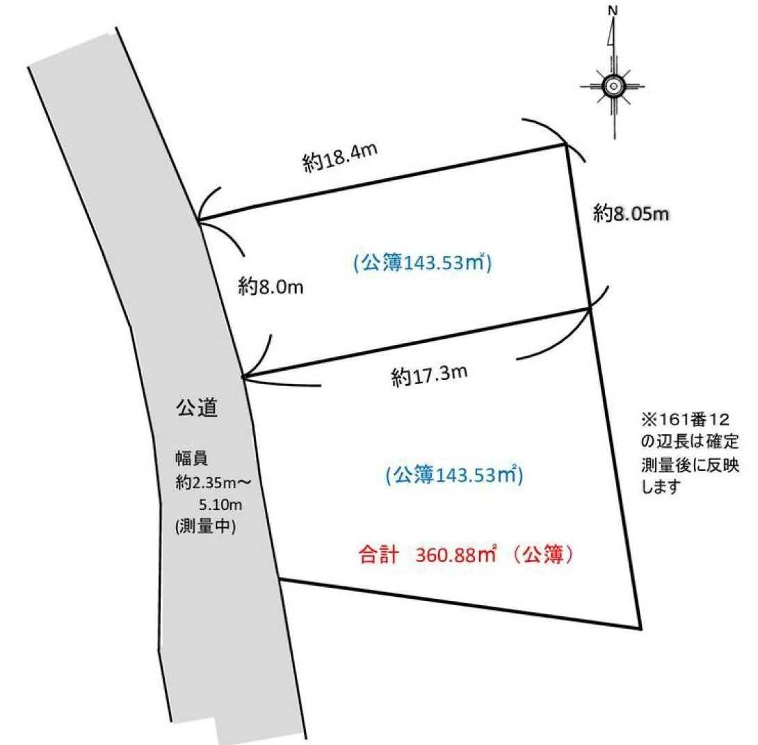 海まで徒歩1分！ 長谷の風情を愉しむの土地図|土地図