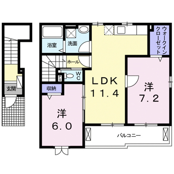 【間取り】 | フェリーチェ　Ａ