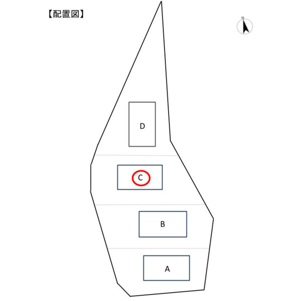 仮）リースホーム尾張旭市Ｃ棟の区画図