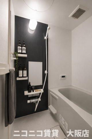 大阪市生野区巽北２丁目のアパートの浴室|CG画像です。家具家電付きではありません