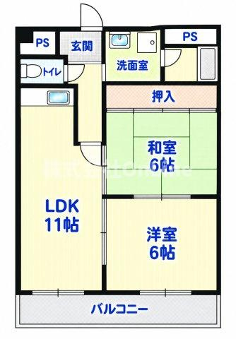 フェルザ長田（旧リヴィエールカンパーニュ）の間取り