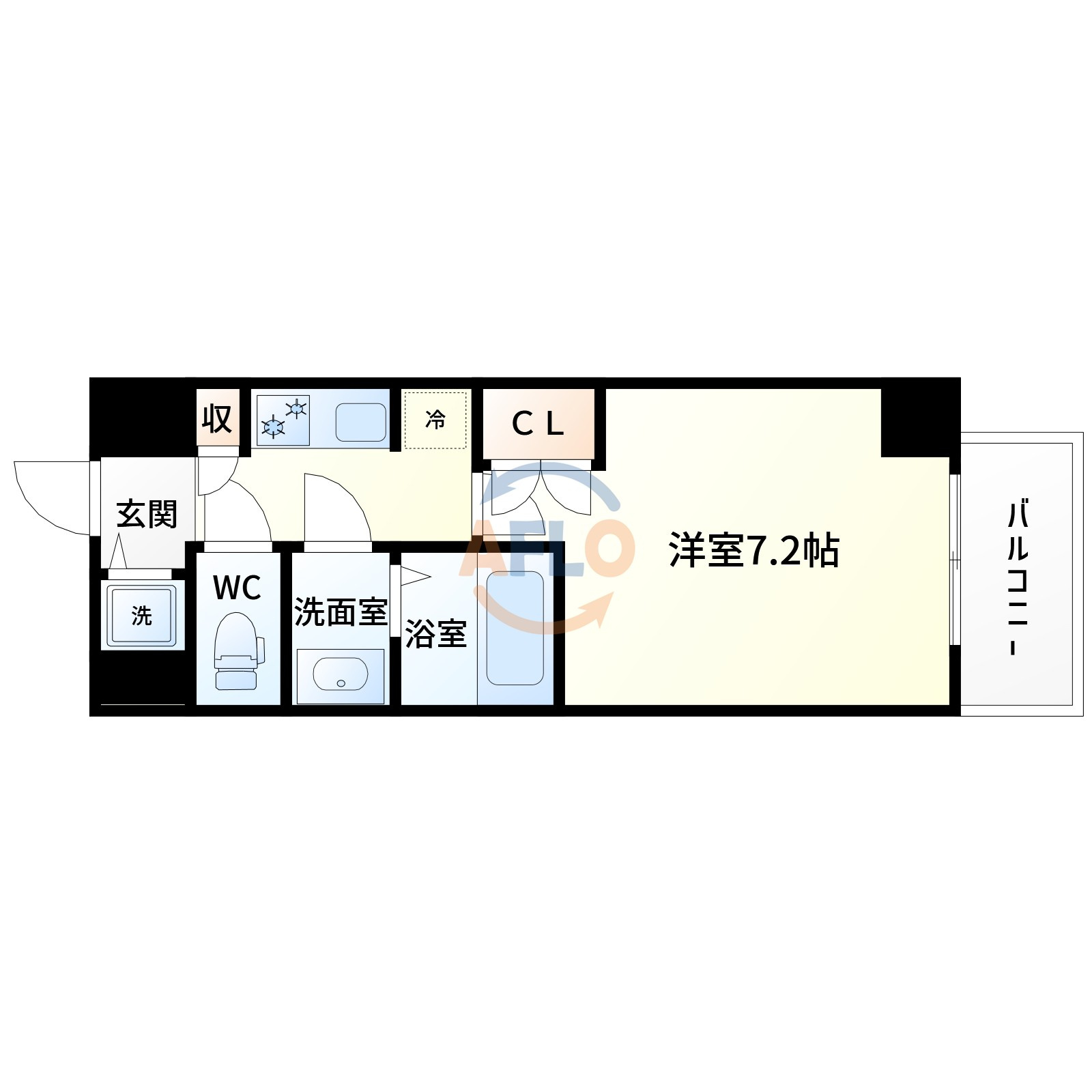 ダブルスタイル新大阪Ⅱの間取り|W-STYLE新大阪Ⅱ　間取り