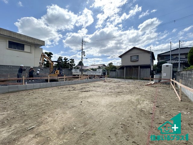 ●香芝市下田西　第2期　新築一戸建ての外観|現在はこんな感じです。完成までが待ち遠しいですね。