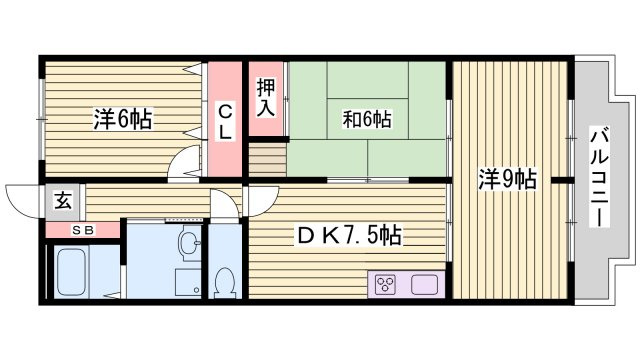 サンハイツ大畑の間取り