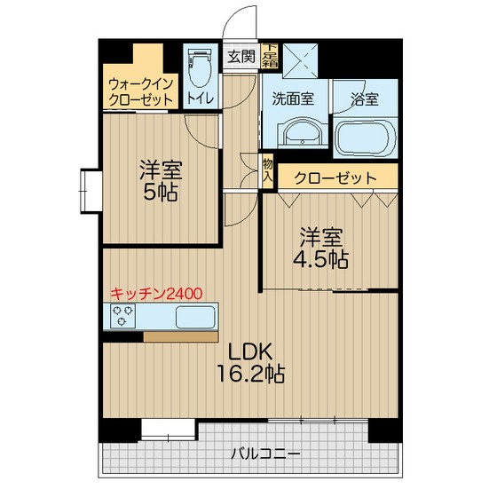 熊本市中央区新町３丁目の賃貸マンションの間取り
