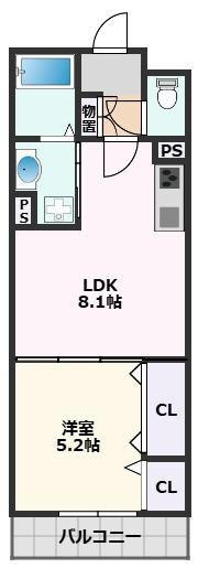 【間取り】 | ラモーナ一津屋Ⅰ