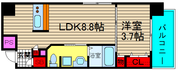 アバンティ南堀江イーストの間取り