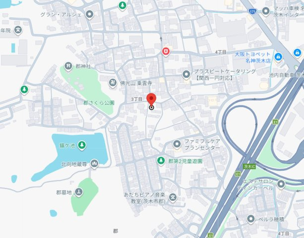 サンシャイン茨木の地図