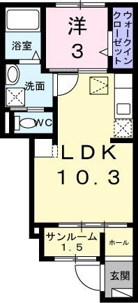 プロムナード春日Ⅱの間取り